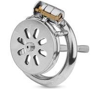 MACQIU Jaula de Castidad Plana de Metal para Hombre con Dilatador Uretral, Jaula para Pene Pequeña, Cinturón de Castidad para Hombres Travestis, Juguete Sexual para Hombres (45mm)