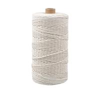 Macrame 2mm X 200m, Beige Cuerda Macrame, Cuerda Macrame Hilos de Cuerda de Algodón,Cuerdas Macrame Natural para La Artesanía de Bricolaje, La Decoración de Tejido de Artesanía