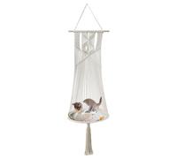 Macrame Cat Hammock -Cat Bed Hammock | Macrame Pet Hammock for Cat | Hanging Cat Bed | Wall Mounted Boho Macrame Cat Bed | Hand-Woven Cat Hammock | Multifunctional Hammock Cat Swing