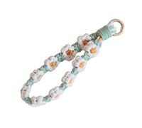 Macramé Flor Pulsera Llavero Correa Muñeca Cordón Pulsera Regalos De Pascua Decoraciones De Fiesta Macramé Para Principiantes