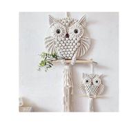 Macrame Owl Wall Hanging Tapestry Kit, Bohemian Owls, Dream Catchers Hand Woven Tapestry for Interior Decoration-S