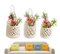 Macrame Plant Holder - Decorative Hanging Basket Support, Strong Knot Craft Design, Versatile Wall Ceiling Installation, Elegant Botanical Display Accessory | Perfect For Modern Home Décor Garden