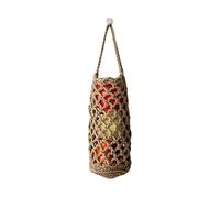 Macrame Produce Hammock - Vertical Storage System, Handcrafted Vegetable Carrier with Airflow Design, Farmhouse Display Accent, Stylish Food Organizer, Fiber Sling for Extended Food Freshness