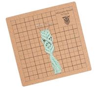 Macrame Project Board - 8x8in 10mm Cork Grid Board, Braiding Layout Mat, Double Sided Cm Inch Measurement, Craft Positioning Tool | Precision Macrame Weaving Boad For Jewelry Cord DIY Craft Pro