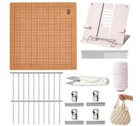 Macrame Project Board Double-Sided Grid Board with Adjustabl Measuree Stand