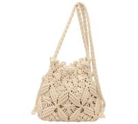 MacRame Purse, Boho Crochet Crossbody Bags con cordero, cardines de crochet para mujeres Playa de verano, bolso
