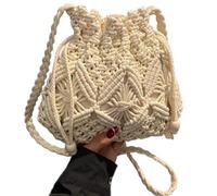 Macrame Purse, Boho Crochet Crossbody Bags con Cordero, Cardines de Crochet para Mujeres Playa de Verano