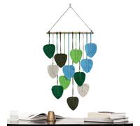 Macrame Tapestry - 73x45cm Macrame Leaf Wall Art | Nordic-style Bohemian Hand-woven Leaf Tassel Tapestry | Macrames Boho Woven Tapestrry, Home Decor Modern Handmade Leaves Wall Art Decorations For Bed