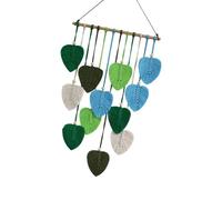 Macrame Tapestry, Leaf Macrame Wall Decor, Bohemian Wall Art Tapestry, Tassels Handmade Walls Decor Bedroom Nursery Home