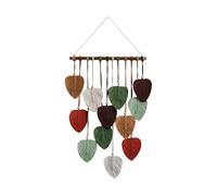 Macrame Tapestry, Leaf Macrame Wall Decor, Bohemian Wall Art Tapestry, Tassels Handmade Walls Decor Bedroom Nursery Home