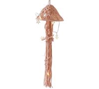 Macrame Wall Hanging Jellyfish Dream Catcher with Star Lights Star Rope Woven Jellyfish Hanging para la Oficina de la Oficina Aparting Sala de Estar de Sala de Estar, no incluir batería