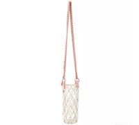 Macrame Water Bottle Carrier, Handwoven Adjustable Strap, Portable Woven