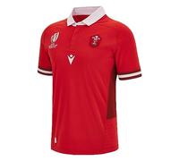 Macron Camiseta de rugby de Gales Rugby World Cup 2023 para hombre, réplica de la camiseta roja, rosso, XXL