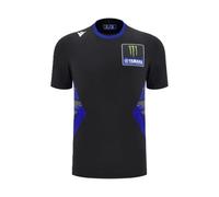Macron Camiseta Fan Gear Hombre Monster Energy Yamaha Moto GP, Negro/Azul, XL