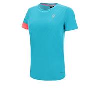 Macron Camiseta Run Start Scc Rita PRNT Blbird/Ncor SS Wmn, Mujer, Turquesa, S