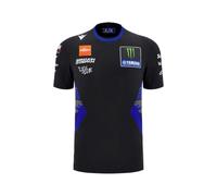 Macron Camiseta Team Replica Hombre Monster Energy Yamaha Moto GP, Negro/Azul, L