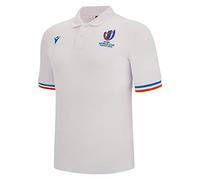 Macron Polo adulto Francia Rugby World Cup 2023 oficial, blanco, 4XL