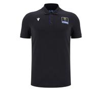 Macron Polo de Viaje réplica Hombre Monster Energy Moto GP, Negro, L