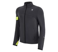 Macron Run Fcc Amos 3D Stretch Full Zip Sweater Man Mgry/Nyel Sudadera Running, Gris-Yellow, X-Large Hombres