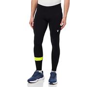 Macron Run Fcc Chuck Light Stretch Long Pants Man Blk/Nyel Pantalones de Running, Negro y Amarillo, L para Hombre