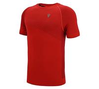 Macron Run Scc Ryan Camiseta Seamless Tomred/Dtomred SS Man, Hombres, Negro, X-Large