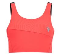 Macron Run Scd Serenity Crop Bra EVO Ncor/Blk Wmn Top, Mujer, Coral, X-Large