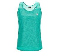 Macron Run Start Scd Gaenor Tank Print Aquam Mel Wmn Camiseta de Tirantes, Mujer, Azul Claro, X-Large