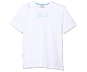 Macron SSL Merch Bj Polycotton T-Shirt Bia Jr Camiseta Oficial de polialgodón Junior MM SS Lazio 2019/2020, Niños, Blanco, XXS