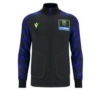 Macron - Sudadera con cremallera completa para hombre con fan, Monster Energy Yam Moto GP, Negro , L