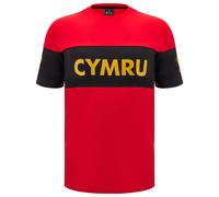 Macron Wales WRU Camiseta Rugby Hombre Casual Rojo Nueva