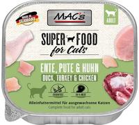 Mac's Cat Comida Húmeda Premium para Gatos 16 x 100 Gr (Pato, Pavo Y Pollo)