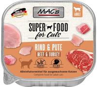 Mac's Cat Comida Húmeda Premium para Gatos 16 x 100 Gr (Ternera Y Pavo)