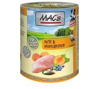 Mac's Comida para perros sin cereales, pavo y arándanos, 400 g