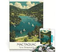 Mactaquac Rompecabezas de 1000 Piezas | 38x52cm Un reto difícil Cada pieza es única Ideal para la decoración de escritorios.