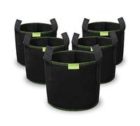 Mactoou 5 Piezas Bolsas de Cultivo Plantas 20L, Bolsa de Siembra no Tejida para Papas, Tomates, Fresas, 5 Galones