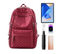 Macuto De Viaje Para Mujer Mochila Estudiantil De Nailon Con Lunares Para