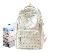 Macuto De Viaje Para Mujer Mochila Estudiantil De Nailon Con Lunares Para