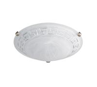 Macy Redonda CM 40 Vidrio Con Dec. Griega Plata