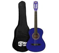 Mad About MA-CG02 Guitarra Clásica Azul Tamaño 3/4 Guitarra Española Colorida con Bolsa de Transporte, Correa, Púa y Cuerdas de Repuesto - Ahora con 6 Meses Lecciones Incluidas