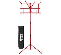 Mad About MA-MS03 - Soporte de música plegable para partituras portátil con bolsa de transporte, color rojo