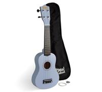 Mad About SU8 - Ukelele soprano, color azul lavanda con bolsa de concierto, púa y cuerdas de repuesto, ideal para escuelas y principiantes, incluye cuerdas negras de carbono para mejorar la afinación
