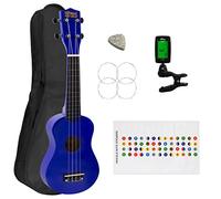Mad About Ukelele Soprano para Principiantes con Bolsa Uke y Sintonizador Gratis, Azul