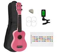 Mad About Ukelele Soprano para Principiantes con Bolsa Uke y Sintonizador Gratis, Rosa