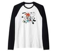 Mad Alice Punk Wonderland Bunny Orejas Melting Clock Caos Camiseta Manga Raglan