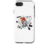 Mad Alice Punk Wonderland Bunny Orejas Melting Clock Caos Carcasa para iPhone SE (2020) / 7 / 8