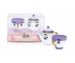 MAD BEAUTY Disney La Bella y la Bestia Duo Bálsamo Labial - Pack 2 hidrata y Nutre, Translúcido con Aroma Frutal, Cuidado y Suavidad de Labios