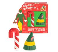 MAD BEAUTY Warner Bros - Bálsamo labial de elfo dúo, bastón de caramelo y sombrero de elfo, fragancia dulce afrutada, hidratante, regalo, tamaño de viaje, Navidad, vacaciones