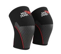 MAD DOGS Rodilleras Gym 5mm - Soporte y Compresión para Crosstraining, Halterofilia y Musculación - Neopreno Antideslizante - Knee Sleeves Estabilidad Rodilla Fitness Entrenamiento Hombre Mujer