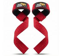 MAD DOGS Straps Gym Agarraderas Levantamiento Pesas Gimnasio 100% Algodón (No Resbala) Correas Peso Muerto Acolchado Neopreno Ajuste Universal Cintas Barra Dominadas Remo Entrenamiento Funcional