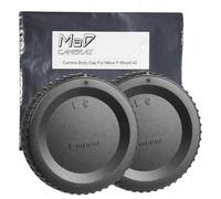 MaD F Mount Body Cap Cover & Rear Lens Cap para Nikon D3500 D3400 D3300 D3200 D5000 D5100 D5200 D5300 D5500 D5600 D7000 D7100 D7200 D7700 D7100 D7200 D7700 500 D. 850 D800 D810 D780 D750 D610 D500